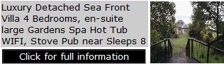 Luxury Sea Front Villa - Luxury Detached Sea Front Villa 4 Bedrooms, en-suite large Gardens Spa Hot Tub WIFI, Stove Pub near Sleeps 8