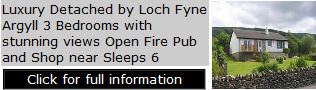 Shoreside Cottage Loch Fyne - Luxury Detached 3 Bedrooms with stunning views Open Fire Pub and Shop near Sleeps 6